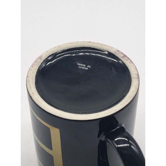 Honeywell Aerospace VTG Coffee Mug Cup Black Gold Trim LIMU - Picture 7 of 8